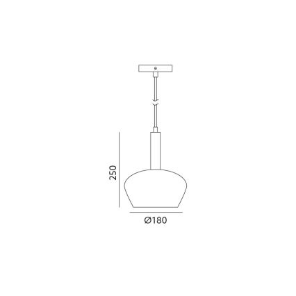 Csillár zsinóron CASA 1xGU10/25W/230V