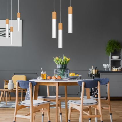 Csillár zsinóron CASSA 3xGU10/8W/230V fehér