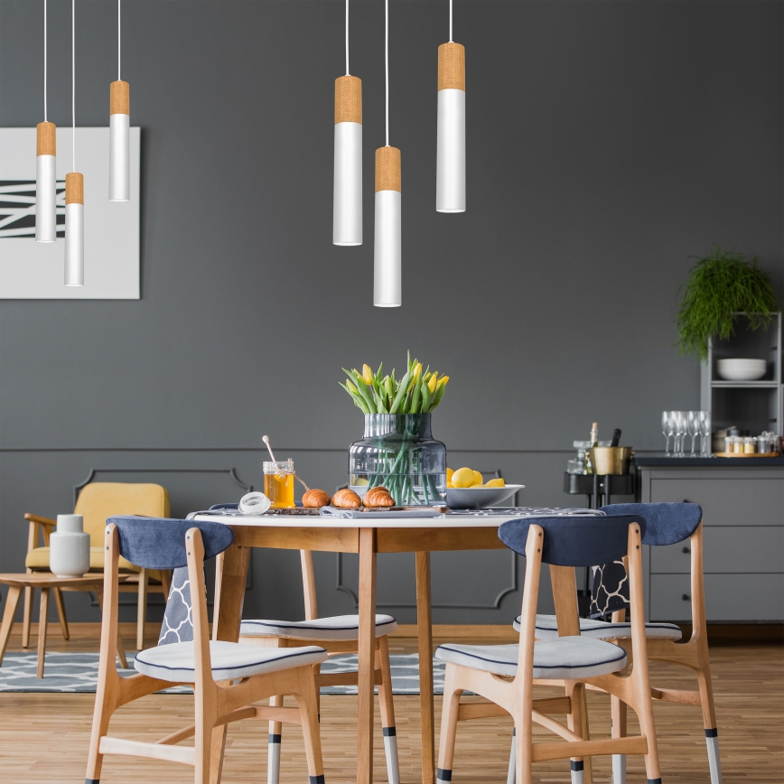 Csillár zsinóron CASSA 3xGU10/8W/230V fehér