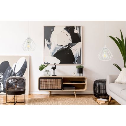 Csillár zsinóron CEED 1xE27/60W/230V fehér