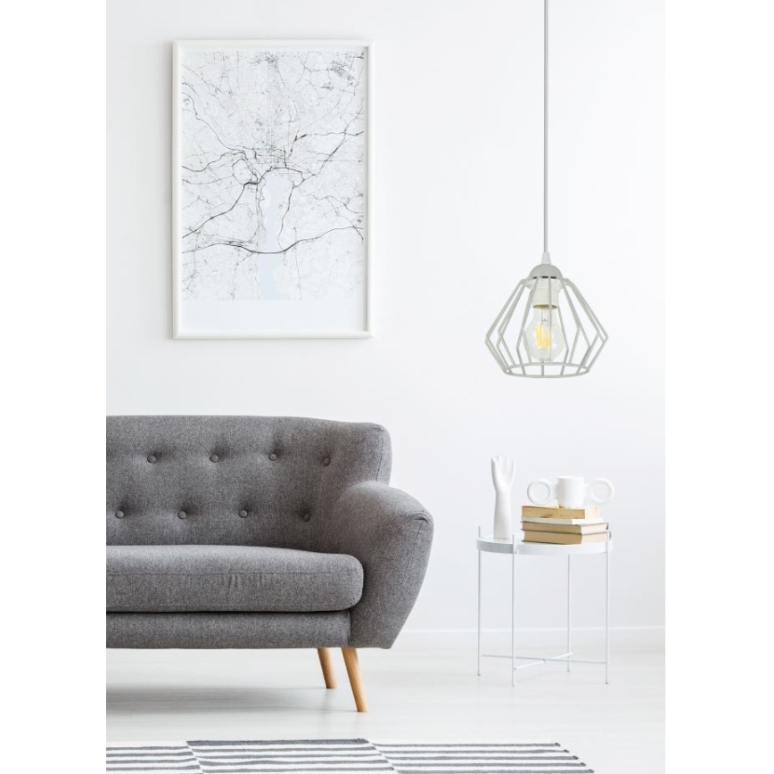 Csillár zsinóron CEED 1xE27/60W/230V szürke