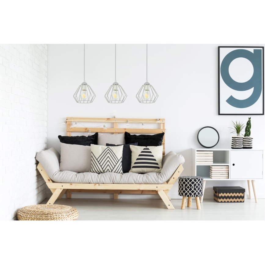 Csillár zsinóron CEED 3xE27/60W/230V szürke