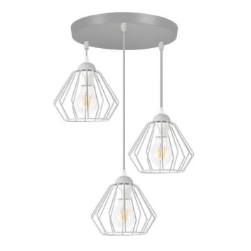 Csillár zsinóron CEED 3xE27/60W/230V szürke