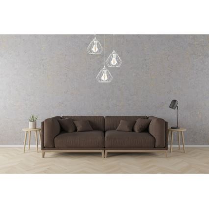 Csillár zsinóron CEED 3xE27/60W/230V szürke