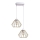 Csillár zsinóron CEED GOLD 2xE27/60W/230V átm. 28 cm fehér/arany