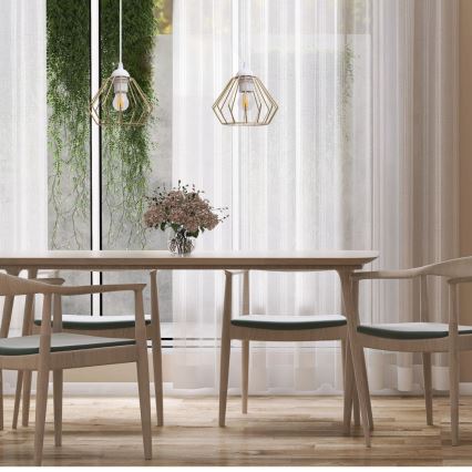 Csillár zsinóron CEED GOLD 2xE27/60W/230V fehér/arany