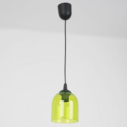 Csillár zsinóron CHRIS 1xE27/60W/230V átm. 11 cm zöld