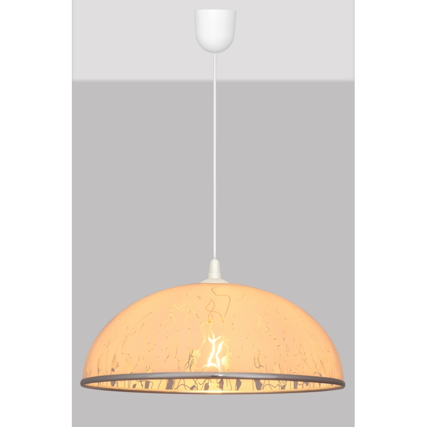 Csillár zsinóron CIRCLE 1xE27/15W/230V fehér