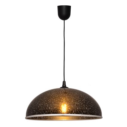 Csillár zsinóron CIRCLE 1xE27/15W/230V fekete