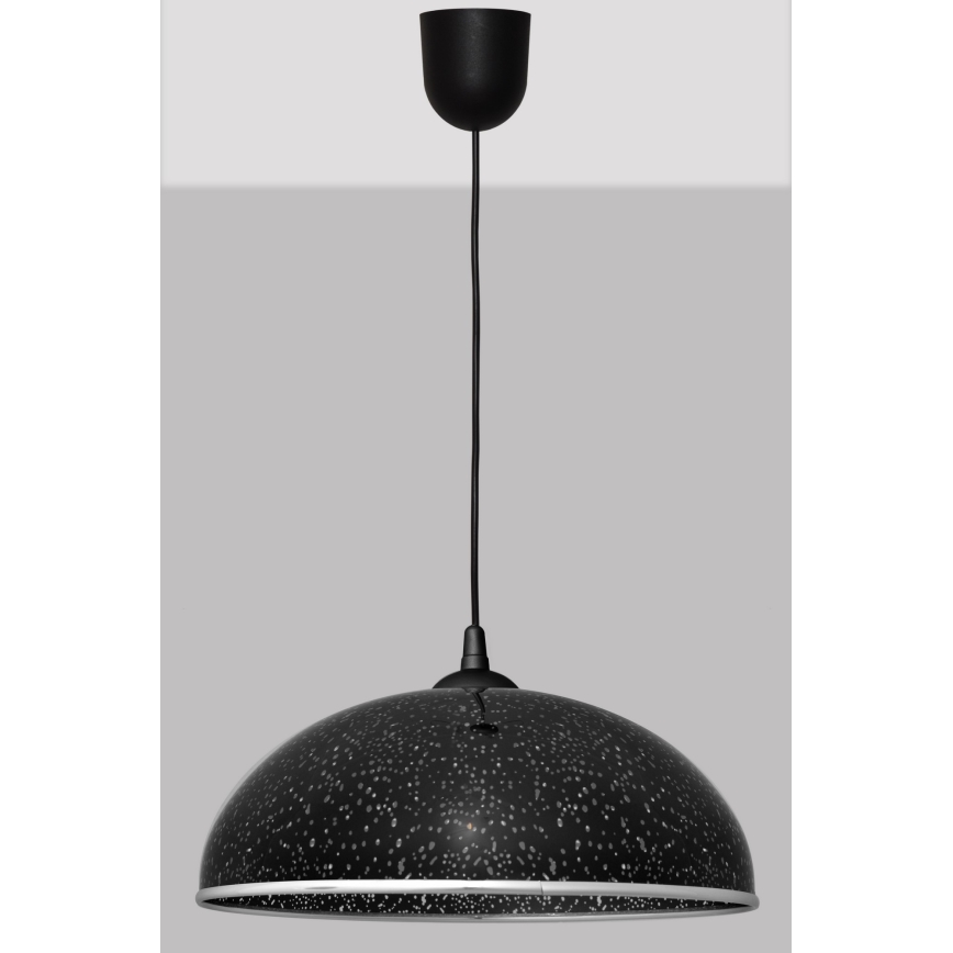 Csillár zsinóron CIRCLE 1xE27/15W/230V fekete