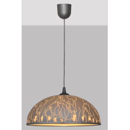 Csillár zsinóron CIRCLE 1xE27/15W/230V szürke