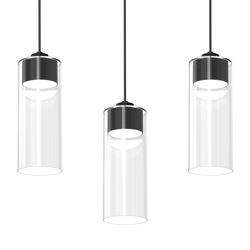 Csillár zsinóron CLARISSA 3xGX53/12W/230V fekete