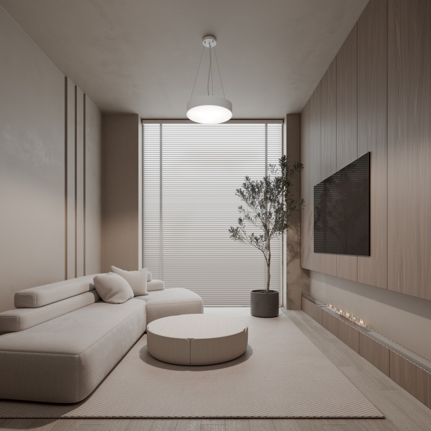 Csillár zsinóron CLEO 3xE27/24W/230V átm. 40 cm fehér