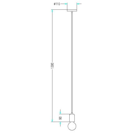 Csillár zsinóron CLOUD 1xE27/60W/230V
