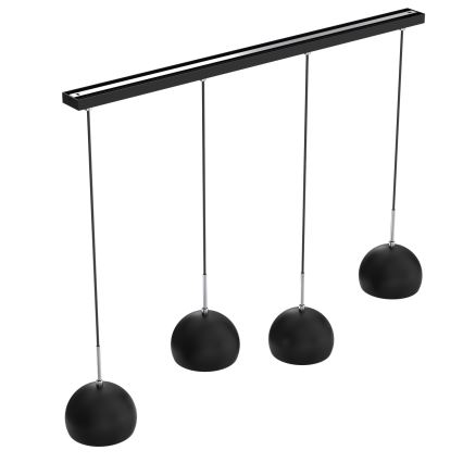 Csillár zsinóron COOL 4xE27/60W/230V fekete