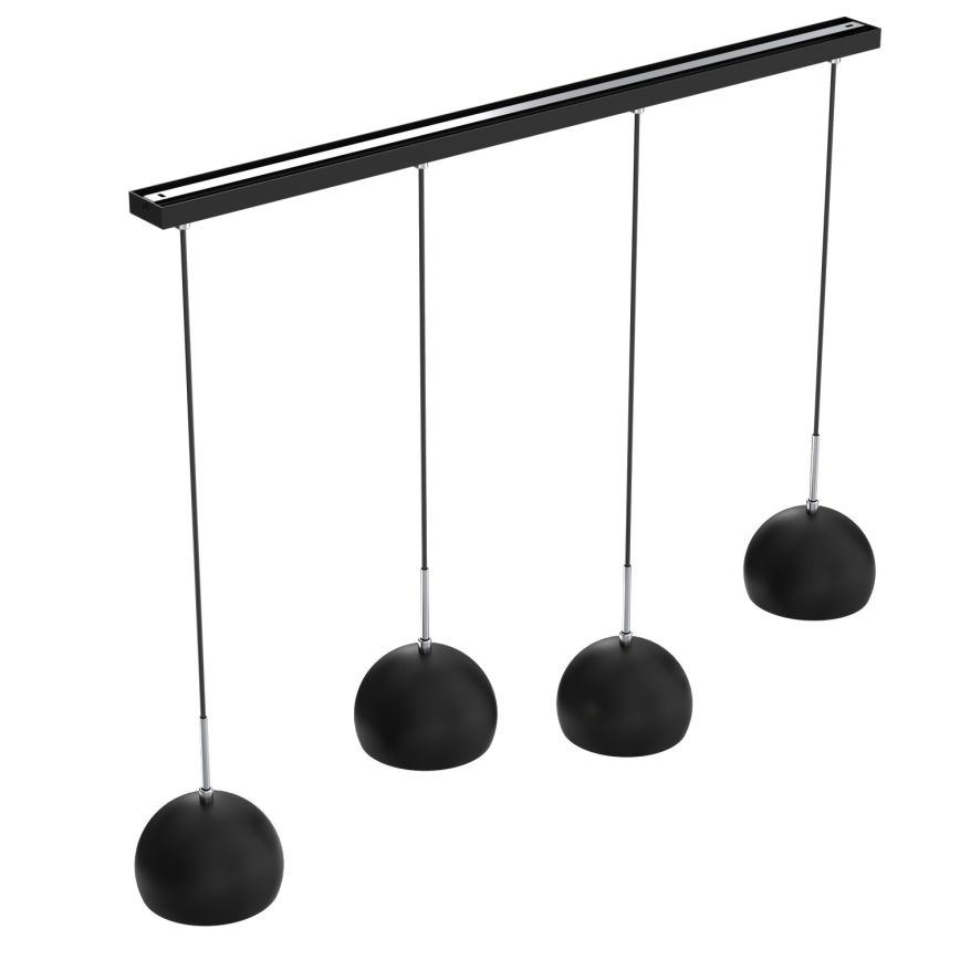 Csillár zsinóron COOL 4xE27/60W/230V fekete