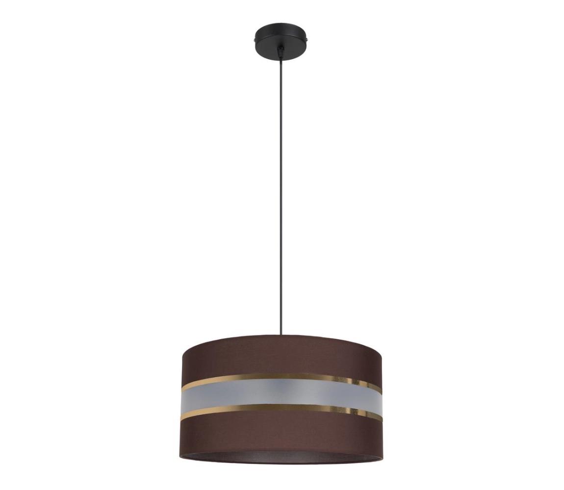 Csillár zsinóron CORAL 1xE27/60W/230V á. 40 cm barna 0971