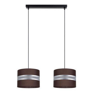 Csillár zsinóron CORAL 2xE27/60W/230V barna