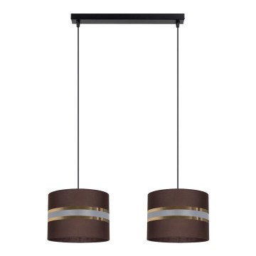 Csillár zsinóron CORAL 2xE27/60W/230V barna