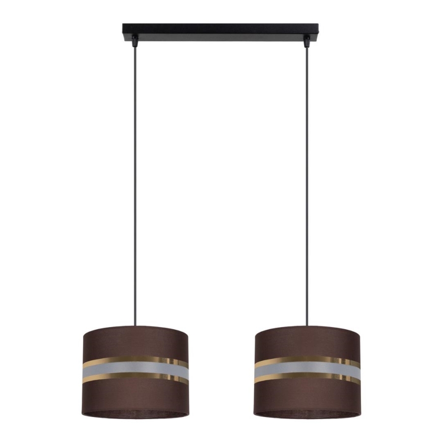 Csillár zsinóron CORAL 2xE27/60W/230V barna