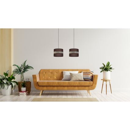 Csillár zsinóron CORAL 2xE27/60W/230V barna