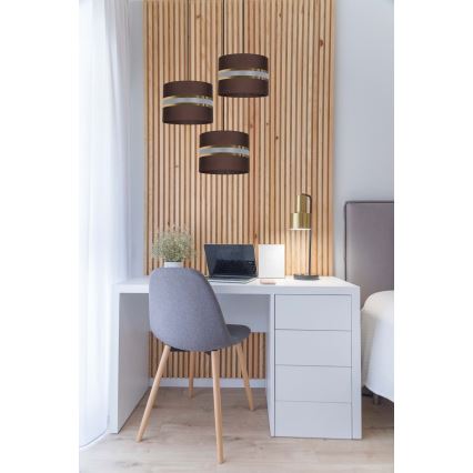 Csillár zsinóron CORAL 3xE27/60W/230V barna