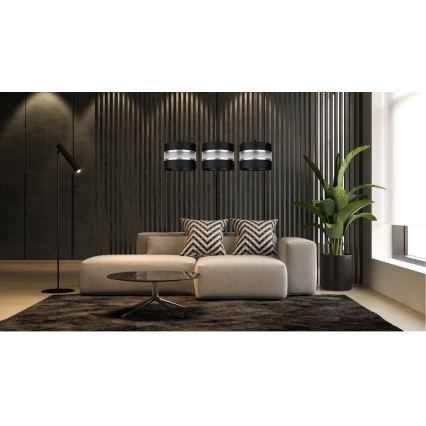Csillár zsinóron CORAL 3xE27/60W/230V fekete