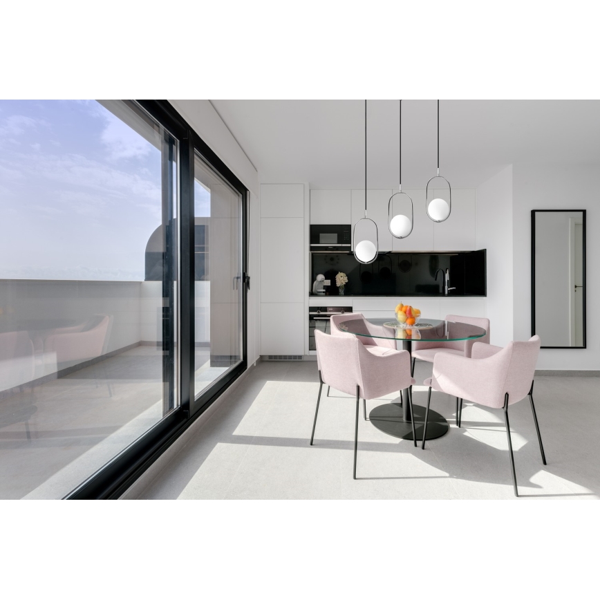 Csillár zsinóron CORDEL 1xG9/28W/230V fényezett króm