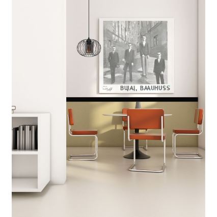 Csillár zsinóron CORRINI 1xE27/60W/230V átm. 25 cm fekete/szürke