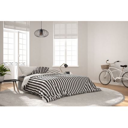 Csillár zsinóron CORRINI 1xE27/60W/230V átm. 34 cm fekete/szürke