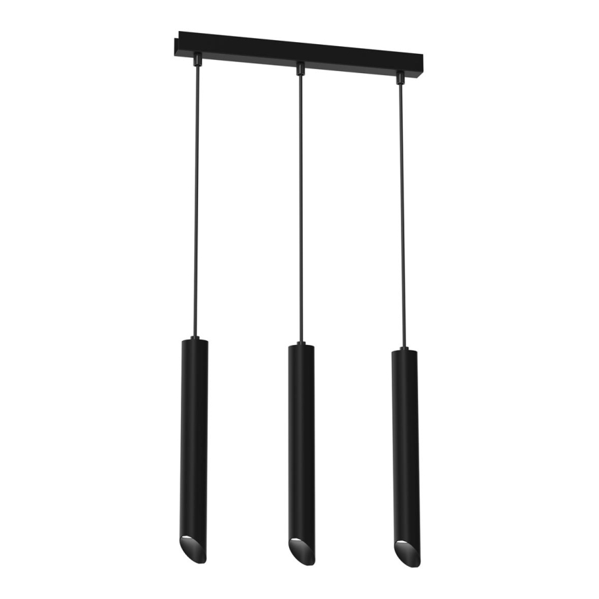 Csillár zsinóron CORTE 3xGU10/8W/230V fekete