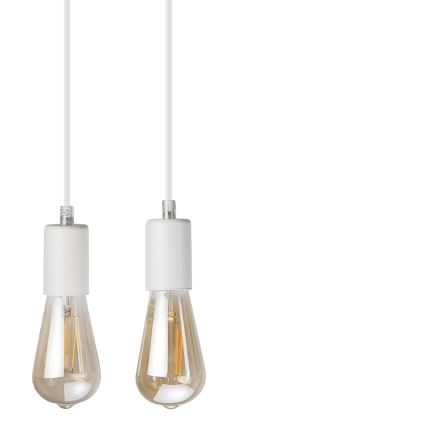 Csillár zsinóron CORTINA 4xE27/15W/230V fehér/tölgy