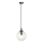 Csillár zsinóron COSMO 1xE14/10W/230V átm. 14 cm fekete/átlátszó