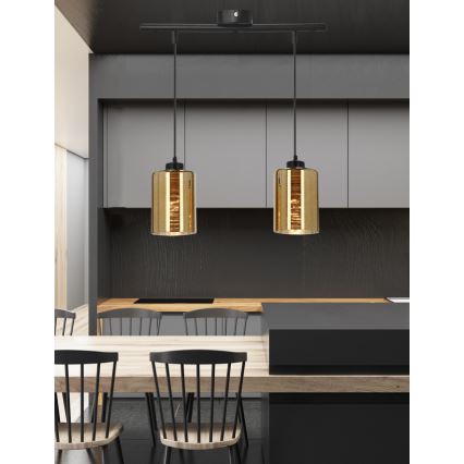 Csillár zsinóron COX 2xE27/60W/230V arany