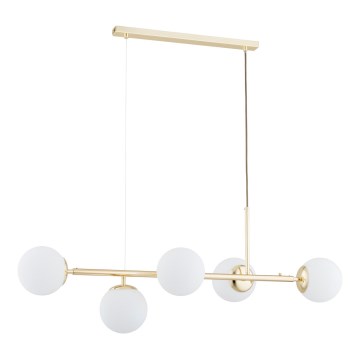 Csillár zsinóron DANSA 5xE14/10W/230V arany