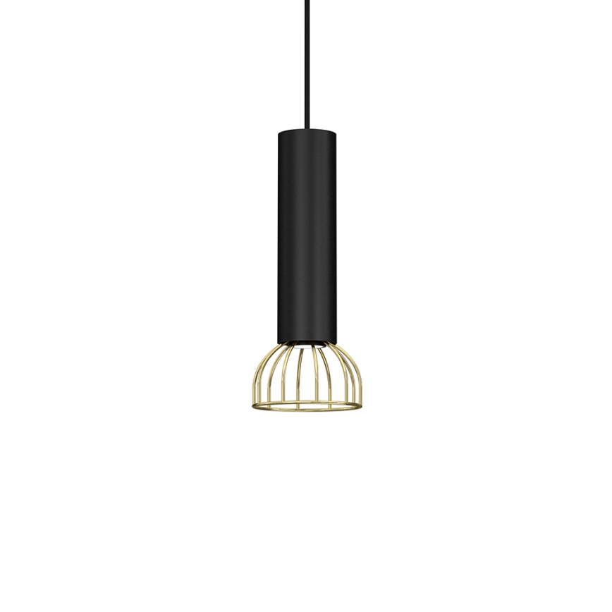 Csillár zsinóron DANTE 1xGU10/25W/230V fekete/arany