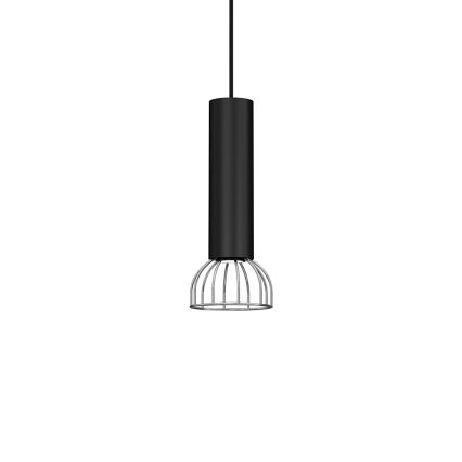 Csillár zsinóron DANTE 1xGU10/25W/230V fekete/fényezett króm