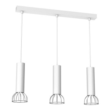 Csillár zsinóron DANTE 3xGU10/25W/230V fehér/fényes króm