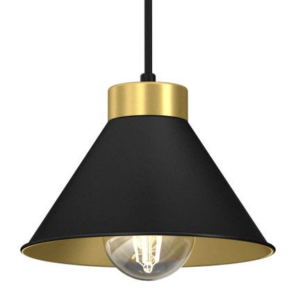 Csillár zsinóron DEMET 5xE27/60W/230V fekete/arany