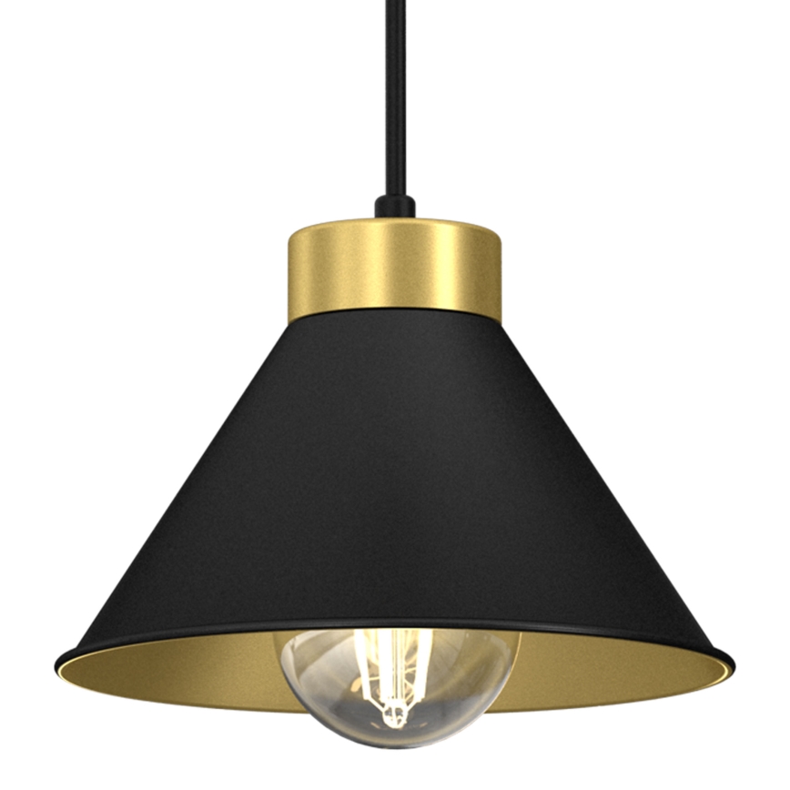 Csillár zsinóron DEMET 5xE27/60W/230V fekete/arany