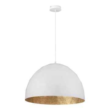 Csillár zsinóron DIAMENT 1xE27/60W/230V á. 50 cm fehér/arany