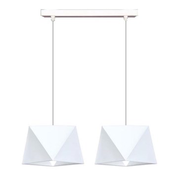 Csillár zsinóron DIAMENT 2xE27/60W/230V fehér