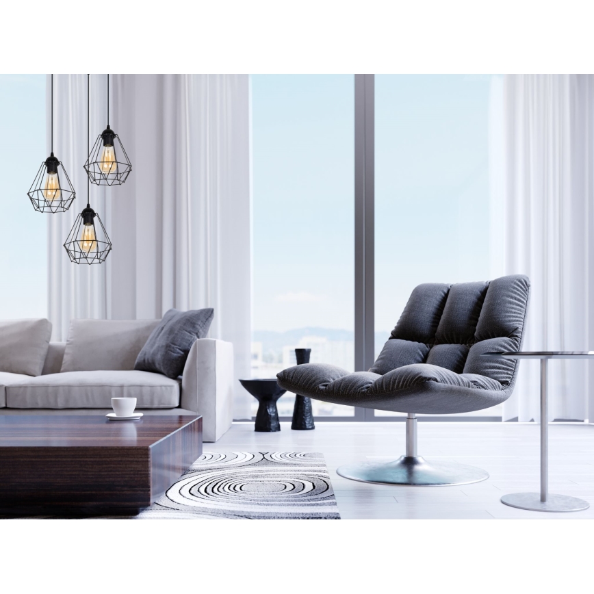 Csillár zsinóron DIAMENT 3xE27/60W/230V