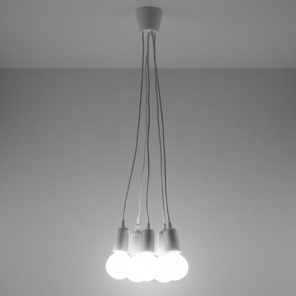 Csillár zsinóron DIEGO 5xE27/60W/230V