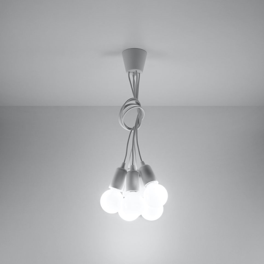 Csillár zsinóron DIEGO 5xE27/60W/230V