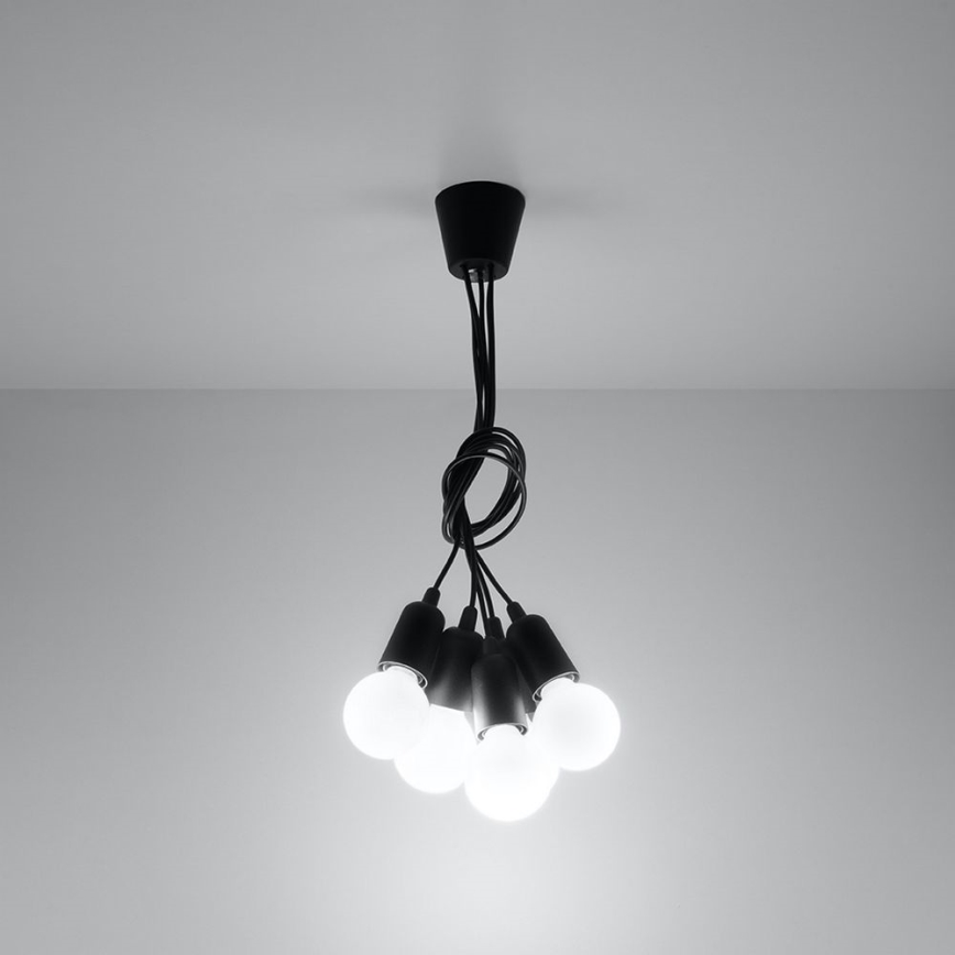 Csillár zsinóron DIEGO 5xE27/60W/230V