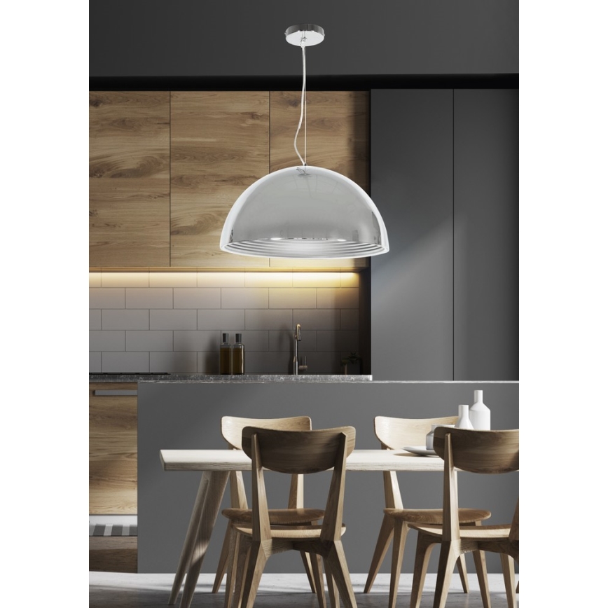 Csillár zsinóron DORADA 1xE27/60W/230V króm