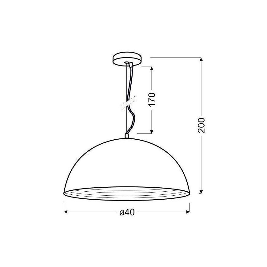 Csillár zsinóron DORADA 1xE27/60W/230V króm