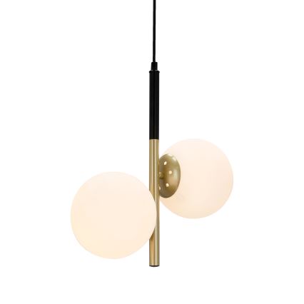 Csillár zsinóron DUO 2xE14/40W/230V arany/fekete