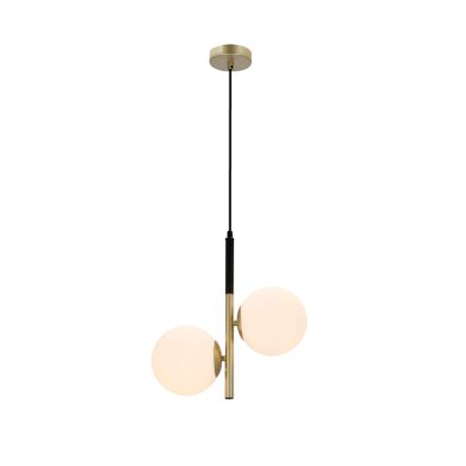 Csillár zsinóron DUO 2xE14/40W/230V arany/fekete